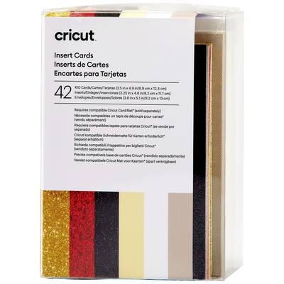Cricut Insert Cards Glitz & Glam R10 Set de cartes  taupe, crème, blanc