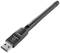 Adaptateur USB Wi-Fi avec boîtier noir brillant et antenne amovible pour une connexion réseau sans fil.