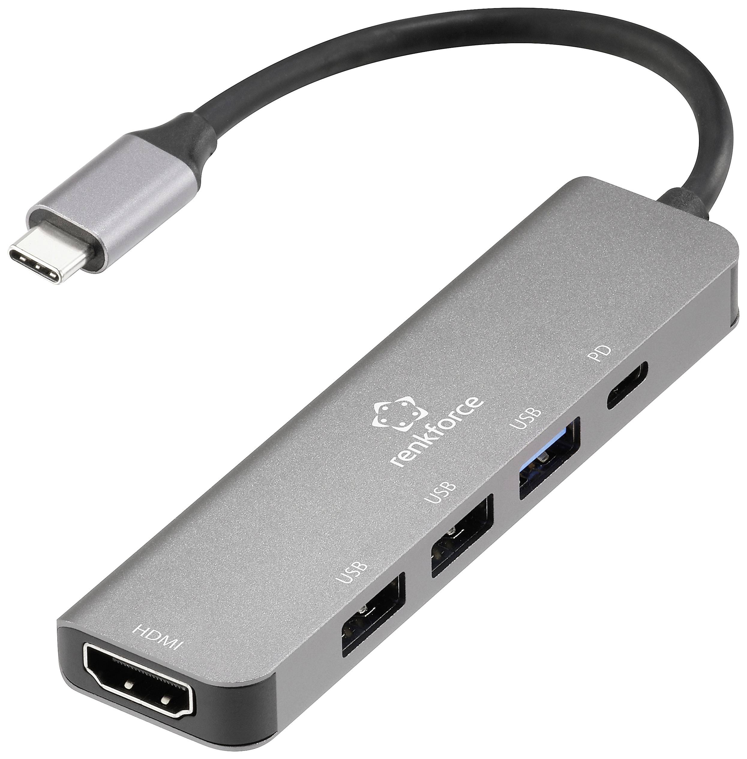 Renkforce Station d'accueil USB-C® RF-DKS-903 5-in-1 Convient pour les marques: universel alimentation USB-C®