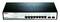 Un commutateur réseau noir de D-Link avec huit ports Ethernet et deux ports à fibre optique. Des voyants LED sont visibles sur la face avant.
