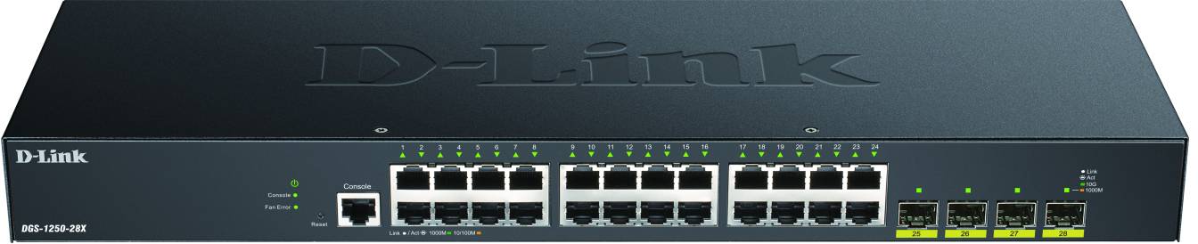 D-Link DGS-1250-28X/E DGS-1250-28X/E Switch réseau 24+4 ports 128 Gbit/s