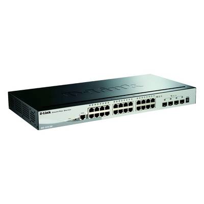 Un switch réseau de la marque D-Link avec plusieurs ports Ethernet, adapté à la distribution des connexions réseau dans les réseaux de grande envergure.
