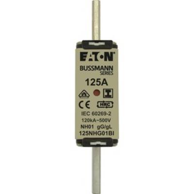 Fusible NH de Eaton Bussmann Series, 125A, 500V, avec marquage CE et HRC. Numéro de modèle : 125NHG01BI.