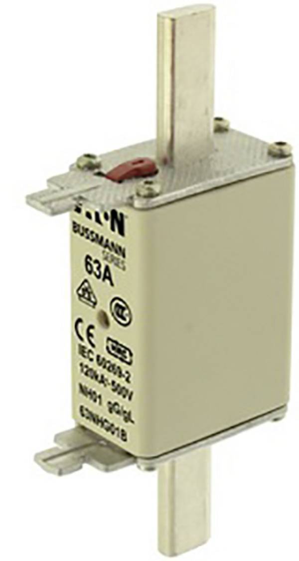Eaton 63NHG01B Fusible NH avec afficheur de sécurité mécanique Adapté pour (fusibles) Taille de fusible 000 - 4 Taille du fusible = 1  63 A  500 V 3 pc(s)