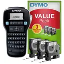 DYMO Labelmanager 160 Value Pack Etiqueteuse adapté pour rubans: D1 12 mm, 9 mm, 6 mm