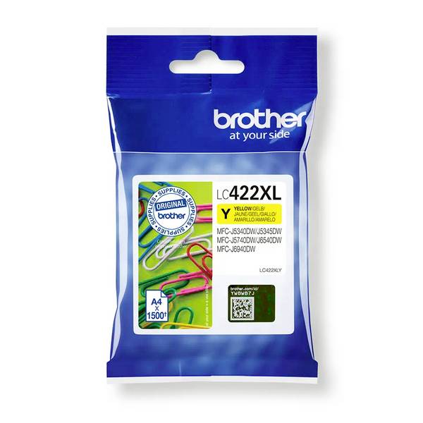 Brother Encre LC-422XLY d'origine jaune LC422XLY