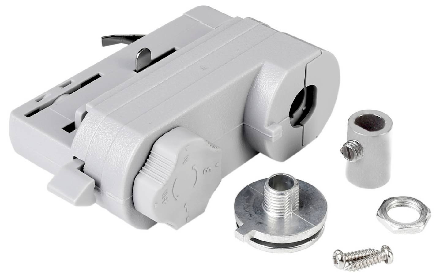 Deko Light Elément pour système d'éclairage sur rail haute tension Adaptateur de lampe gris fenêtre 710098 D Line 3-Phas-3
