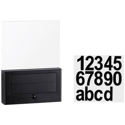 Numéro de maison lumineux solaire avec un ensemble de chiffres et de lettres pour personnaliser votre numéro de rue.