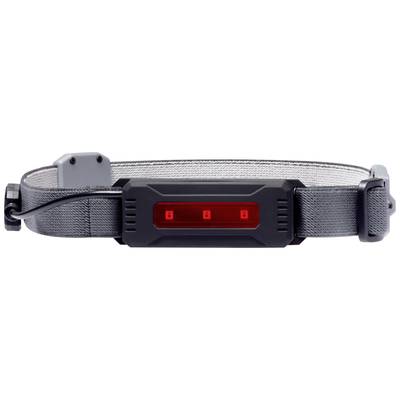 Bracelet ajustable gris avec module d'affichage LED rouge au centre, adapté aux applications de sécurité ou sportives.