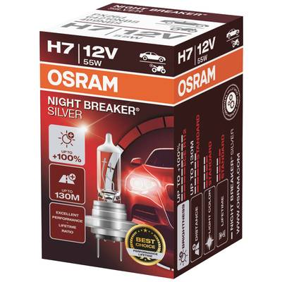 Ampoule halogène OSRAM 64210NBS Night Breaker® Silver H7 55 W 1 pc(s) -  Conrad Electronic France