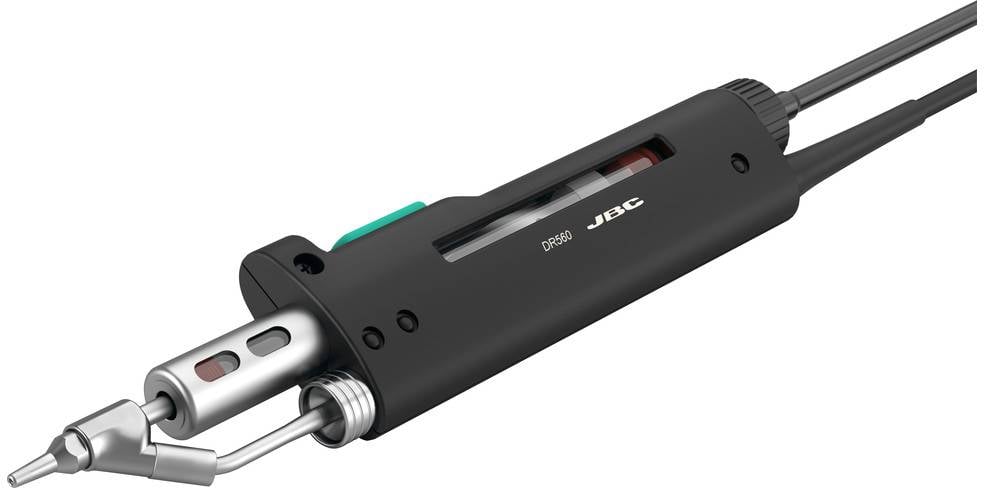 Fer à souder au design élégant, avec pointe en métal et câble, adapté pour des travaux de soudure précis.