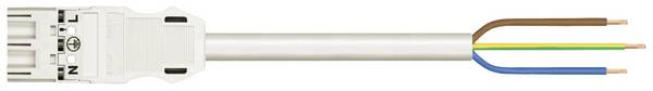 WAGO 771-9993/206-302 Câble de raccordement secteur Alimentation mâle - extrémité(s) ouverte(s) Nombre total de pôles: 3 blanc 3 m 1 pc(s)