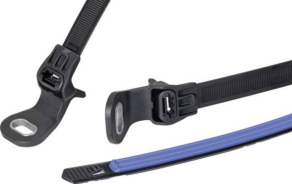 HellermannTyton 156-04096 SGT100SAHD6.5S2.0-PA66HS/TPE/PA66HS-BK/B Serre-câble 12.7 mm noir/bleu 1 pc(s)