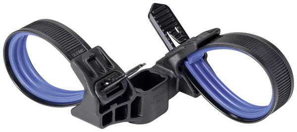 HellermannTyton 156-04098 SGT100SDSB5-6-PA66HS/TPE/PA66HIRHS-BK/BU Serre-câble noir/bleu 1 pc(s)