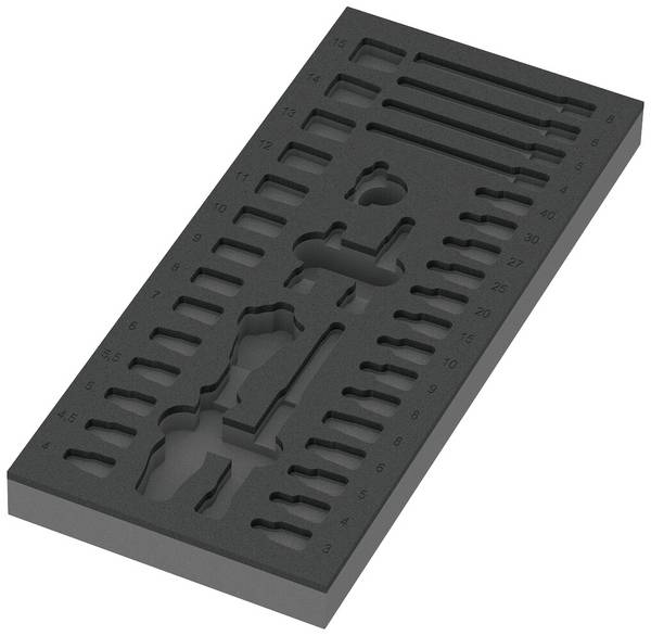 Wera 05137320001 Zyklop Insert en mousse 1 pièce (L x l x H) 172 x 392 x 30 mm