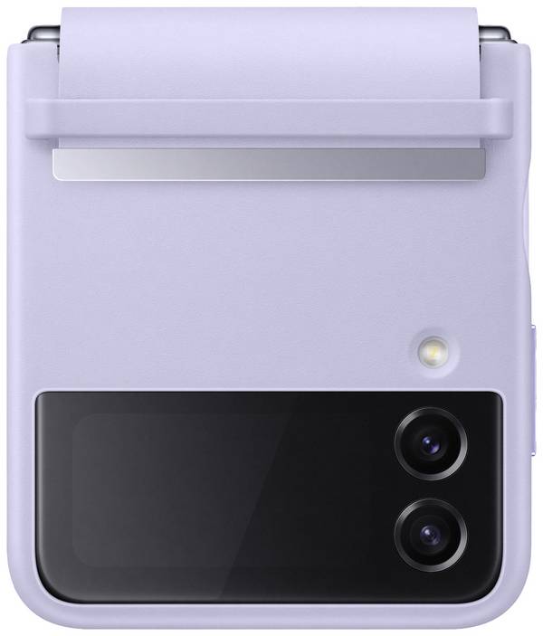 Coque pour Samsung Galaxy Z Flip 4 en Cuir Compatible avec Charge Sans Fil
