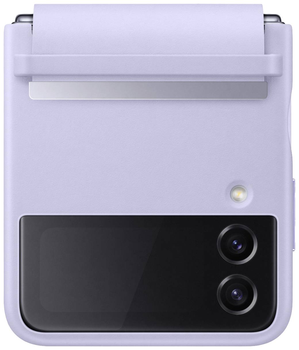 Coque pour Samsung Galaxy Z Flip 4 en Cuir Compatible avec Charge Sans Fil-0