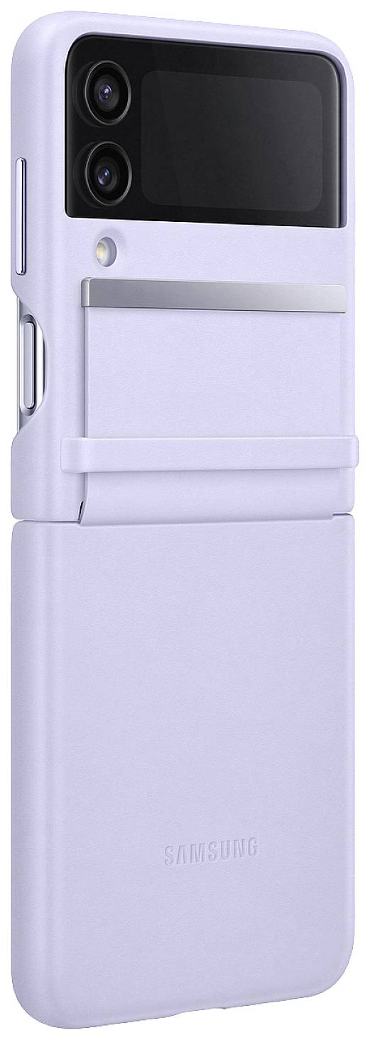 Coque pour Samsung Galaxy Z Flip 4 en Cuir Compatible avec Charge Sans Fil-1