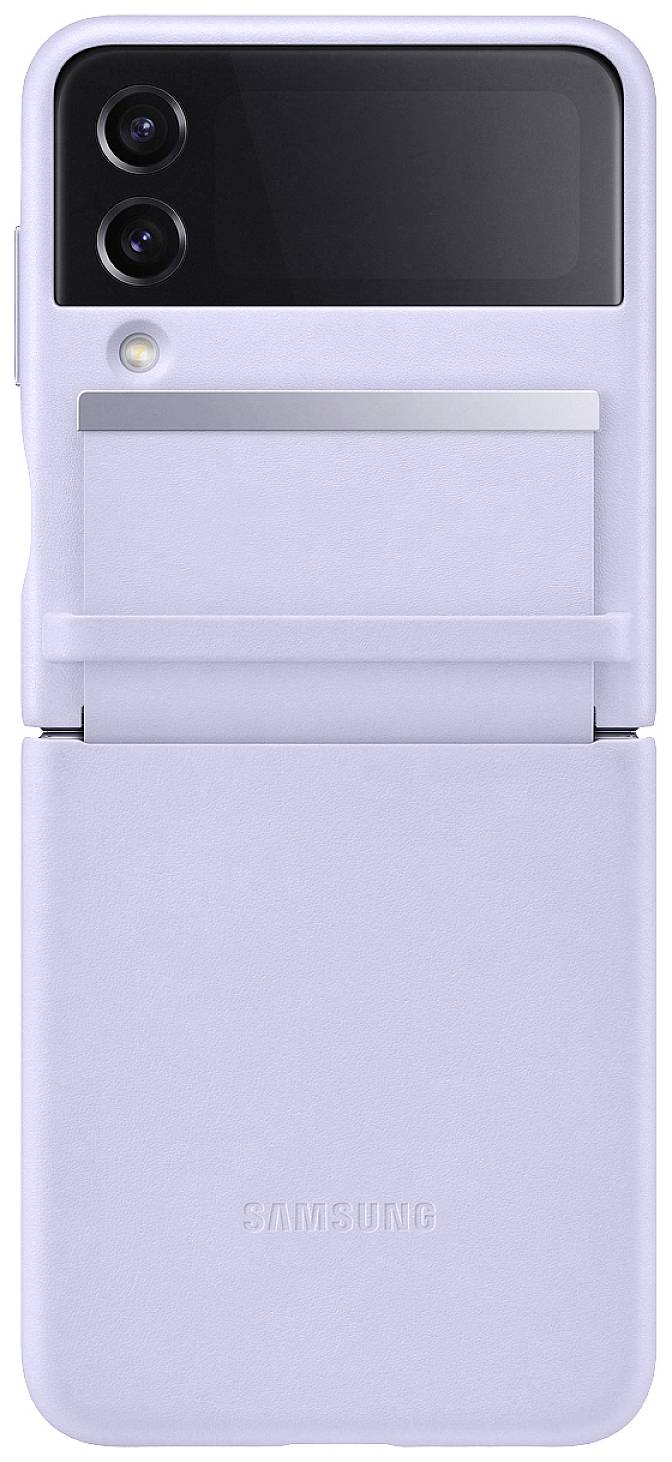 Coque pour Samsung Galaxy Z Flip 4 en Cuir Compatible avec Charge Sans Fil-3