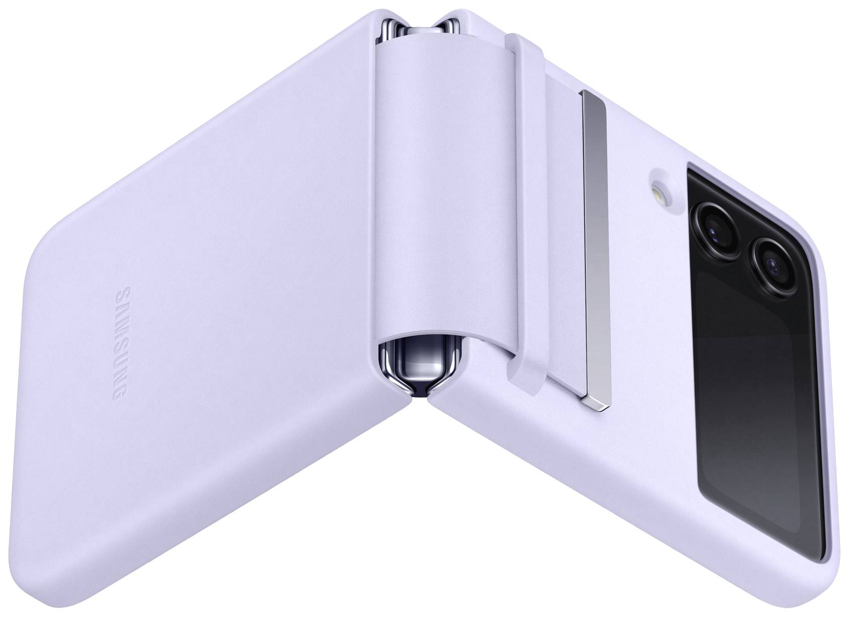 Coque pour Samsung Galaxy Z Flip 4 en Cuir Compatible avec Charge Sans Fil-4