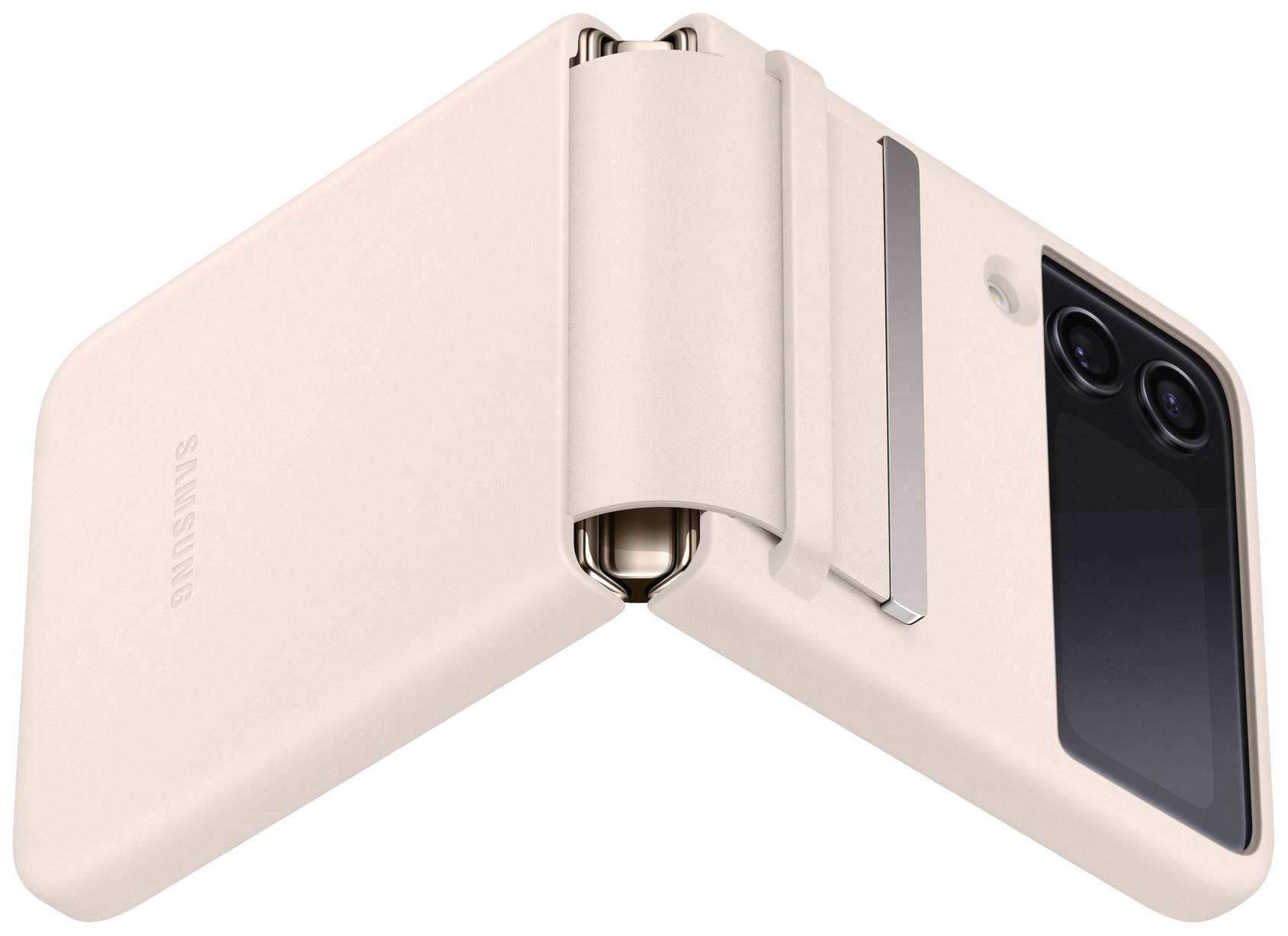 Coque pour Samsung Galaxy Z Flip 4 en Cuir Compatible avec Charge Sans Fil-5