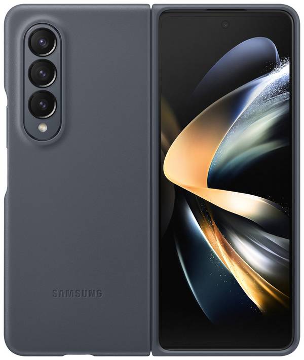 Coque pour Samsung Galaxy Z Fold 4 en Cuir Compatible avec Charge Sans Fil