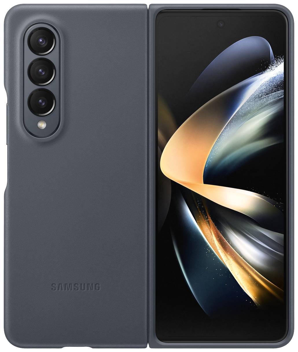 Coque pour Samsung Galaxy Z Fold 4 en Cuir Compatible avec Charge Sans Fil-0