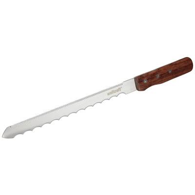 Couteau à pain dentelé avec manche en bois, adapté pour couper de grands pains ou pour des applications similaires.