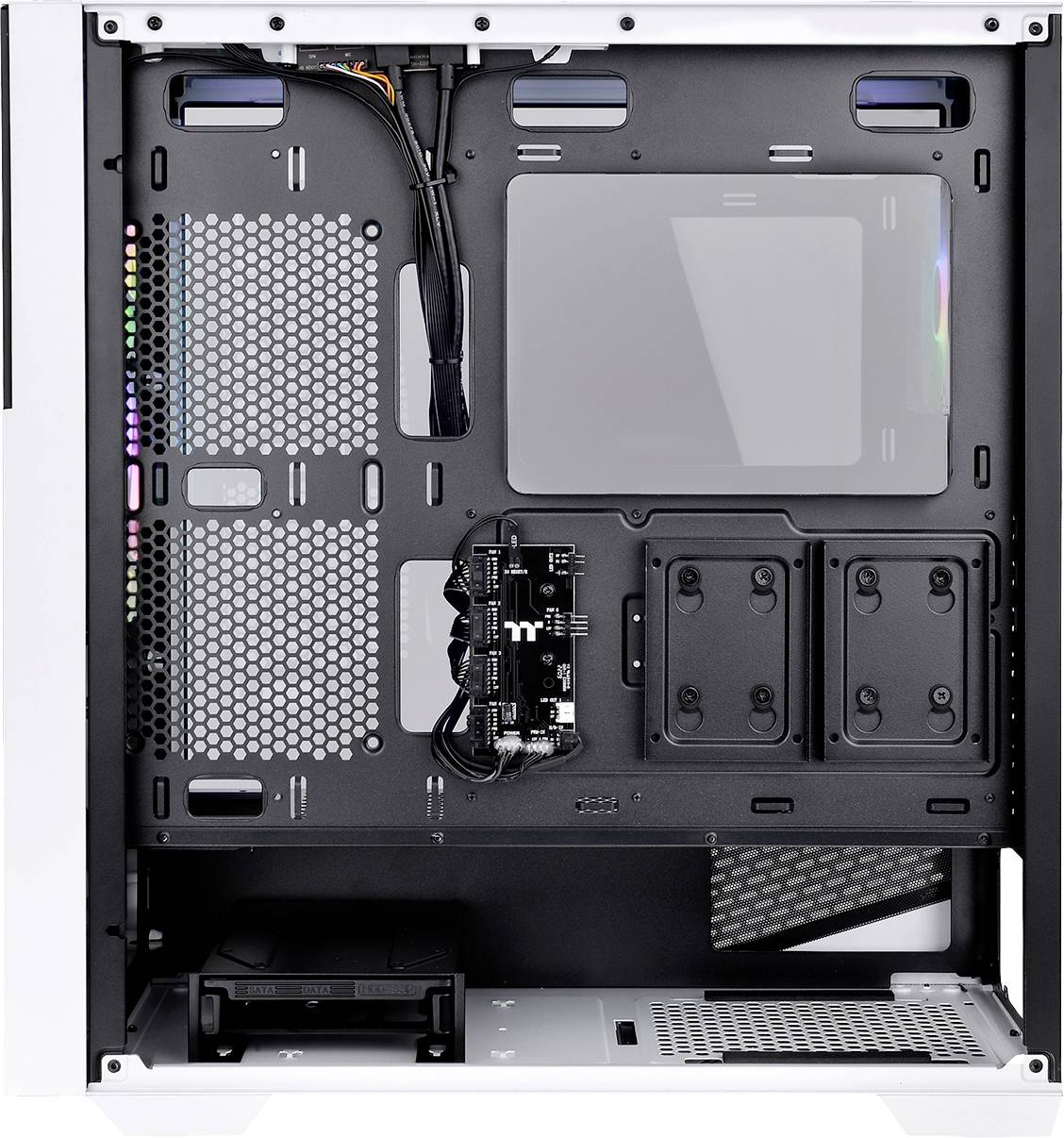 Thermaltake Divider 370 TG, Midi Tower, PC, Noir, Blanc, ATX, EATX, micro ATX, Mini-ITX, SPCC, Multi-0