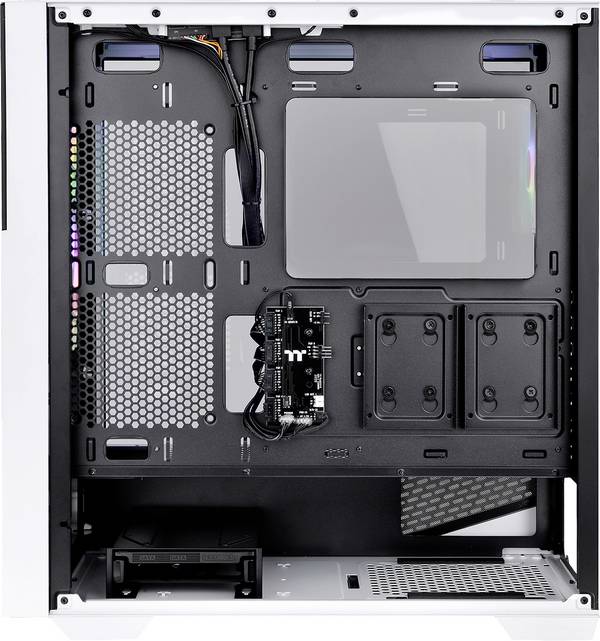 Thermaltake Divider 370 TG, Midi Tower, PC, Noir, Blanc, ATX, EATX, micro ATX, Mini-ITX, SPCC, Multi