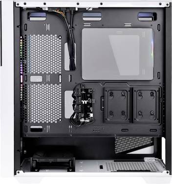 Thermaltake Divider 370 TG, Midi Tower, PC, Noir, Blanc, ATX, EATX, micro ATX, Mini-ITX, SPCC, Multi