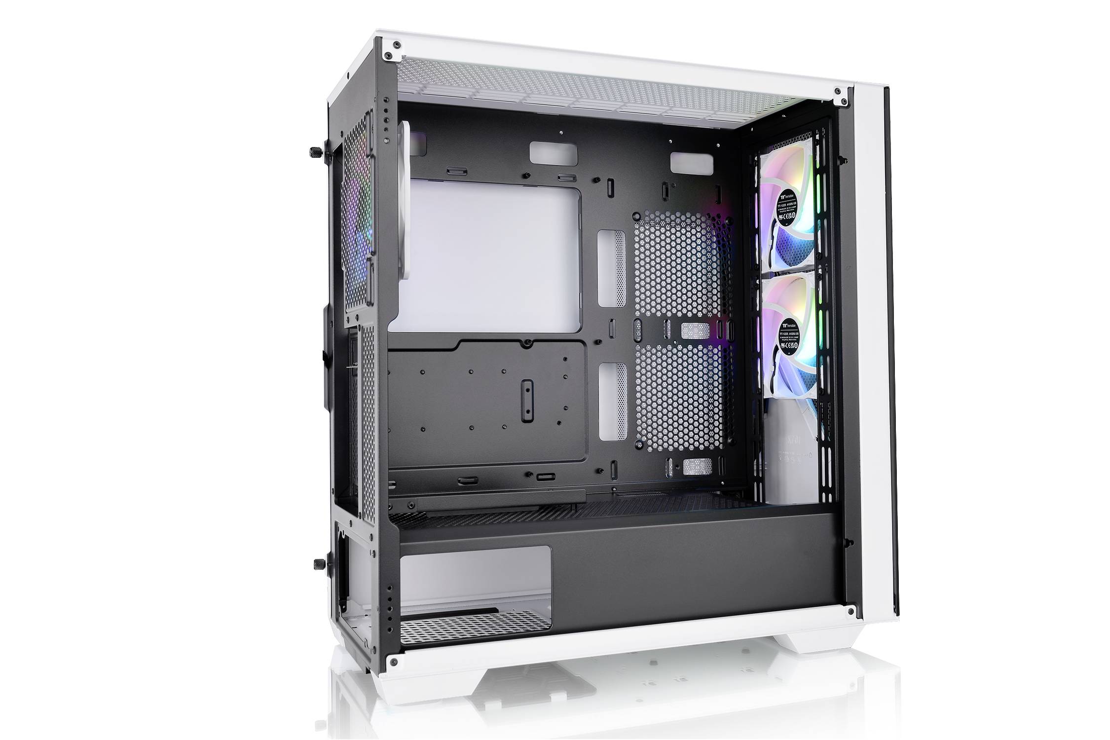 Thermaltake Divider 370 TG, Midi Tower, PC, Noir, Blanc, ATX, EATX, micro ATX, Mini-ITX, SPCC, Multi-1