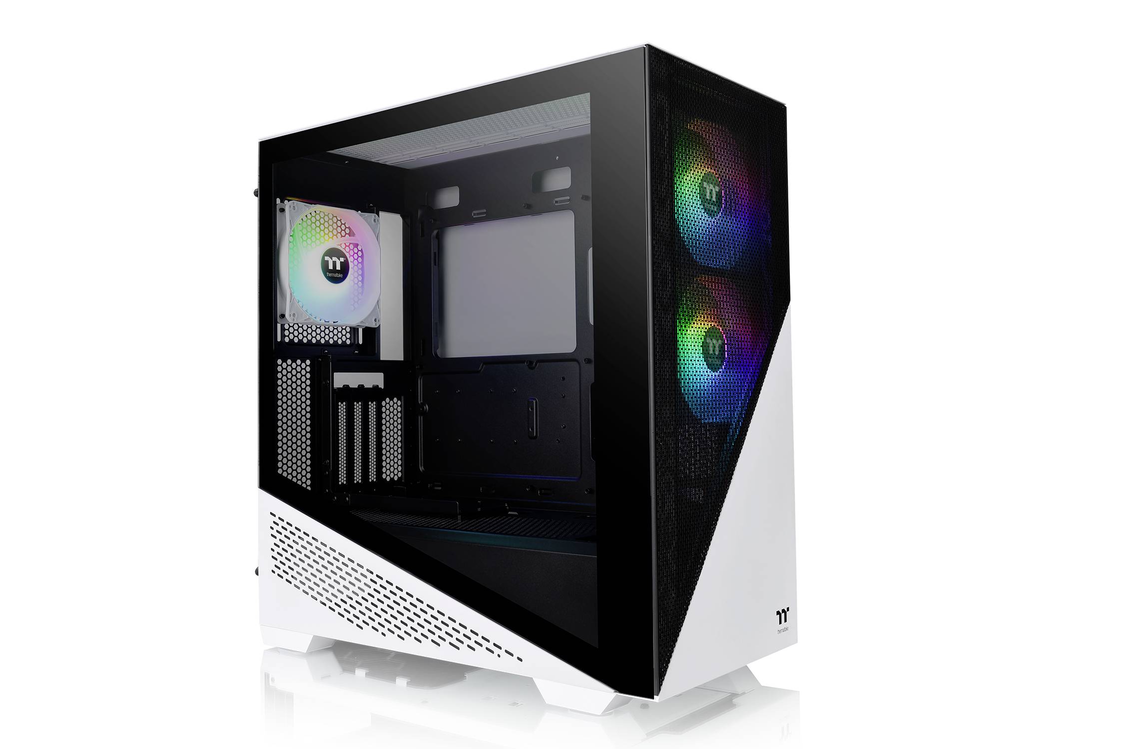 Thermaltake Divider 370 TG, Midi Tower, PC, Noir, Blanc, ATX, EATX, micro ATX, Mini-ITX, SPCC, Multi-6