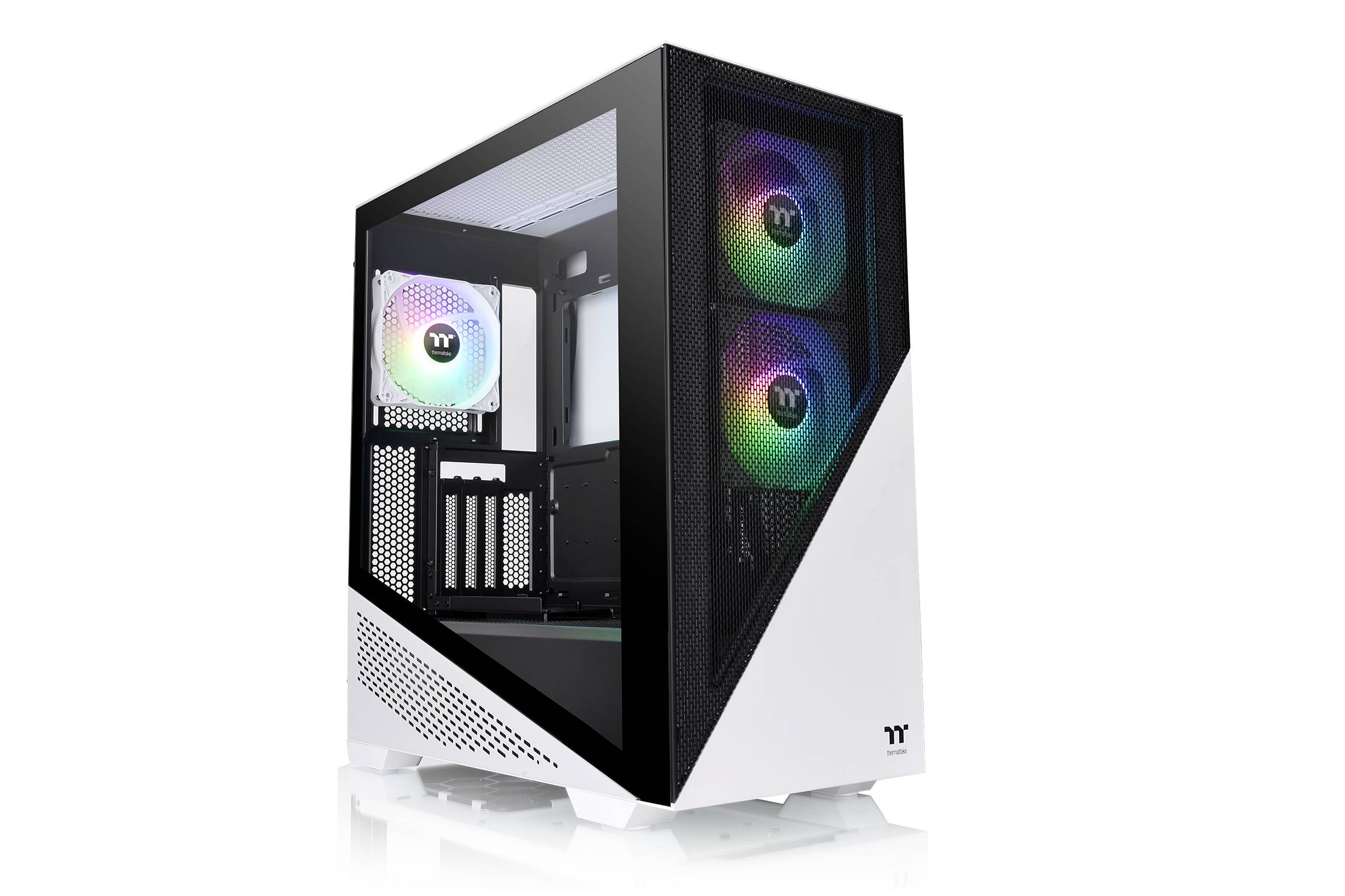 Thermaltake Divider 370 TG, Midi Tower, PC, Noir, Blanc, ATX, EATX, micro ATX, Mini-ITX, SPCC, Multi-7