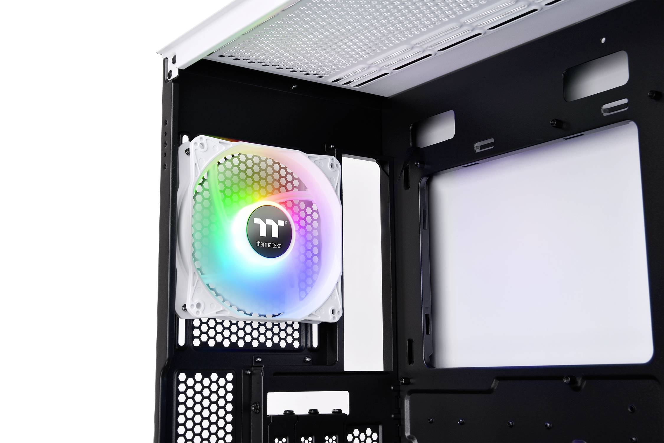 Thermaltake Divider 370 TG, Midi Tower, PC, Noir, Blanc, ATX, EATX, micro ATX, Mini-ITX, SPCC, Multi-25