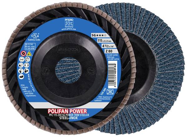 PFERD TOOLS 67772118 Disque à surfacer à lamelles Diamètre 115 mm Grain=80 10 pc(s)