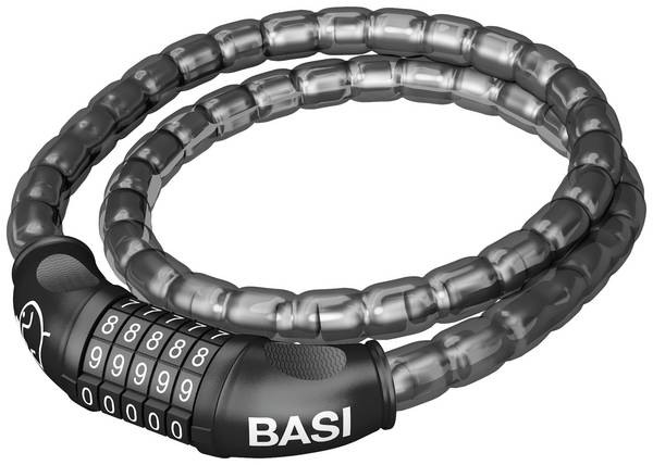 Basi ZR 308 Antivol à maillons  noir  fermeture à combinaison