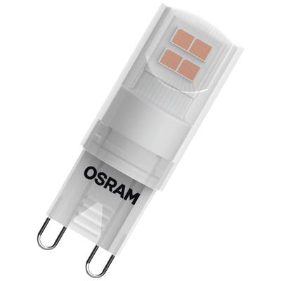 OSRAM 4058075757943 LED CEE 2021 F (A - G) G9 forme spéciale 1.9 W = 19 W blanc chaud (Ø x H) 15 mm x 15 mm  1 pc(s)