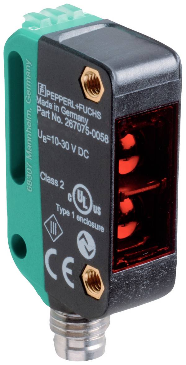 Pepperl+Fuchs Barrière photoélectrique à réflexion OBT350-R100-E2-IO-V31 267075-100588  commutation en réception 1 pc(s)