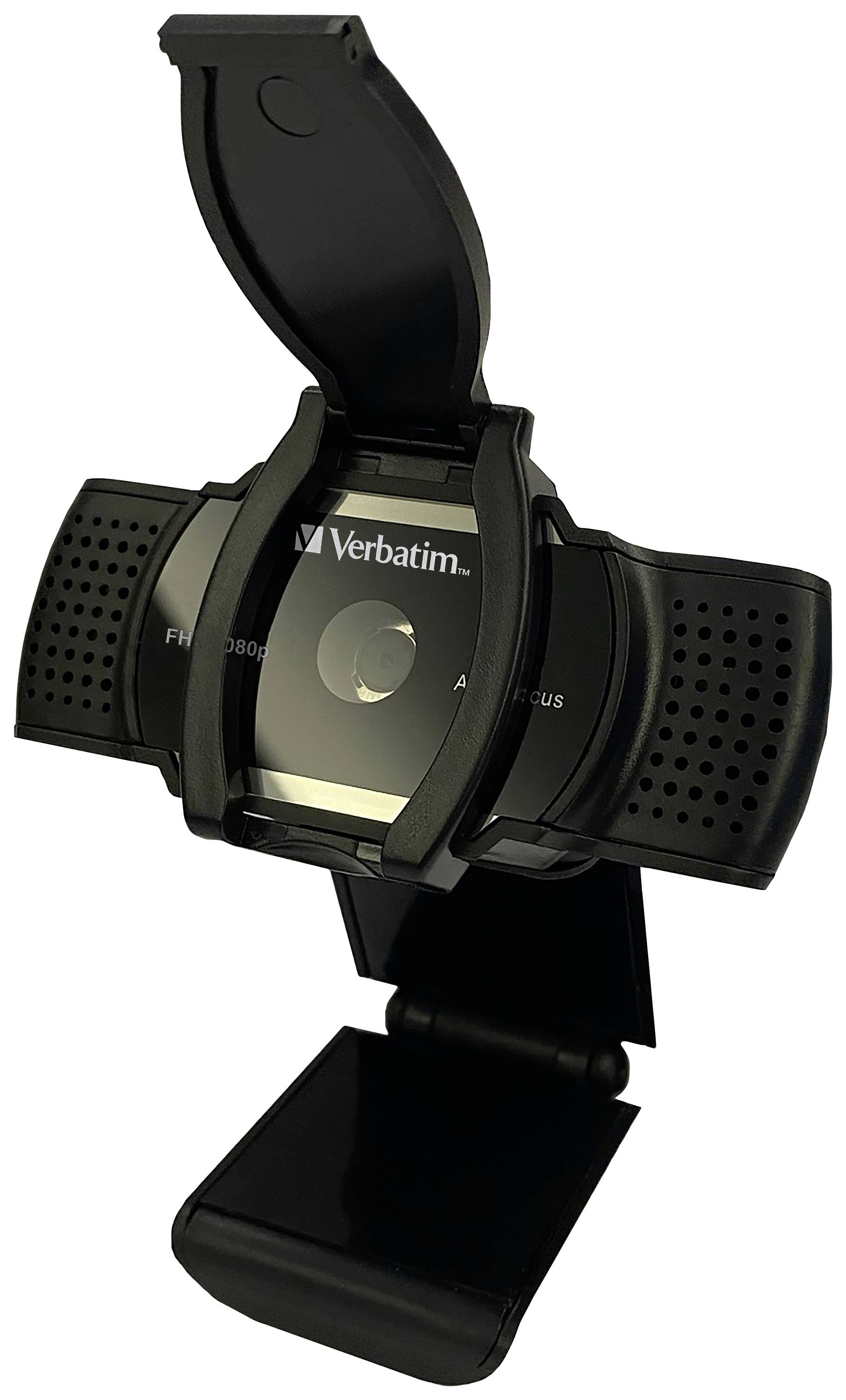 Webcam Verbatim AWC-01, Full HD 1080p, noire 2560x1440, 30 images/s, USB, obturateur de confidentialité, version...-0