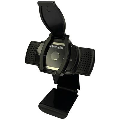 Webcam Verbatim AWC-01, Full HD 1080p, noire 2560x1440, 30 images/s, USB, obturateur de confidentialité, version...-0