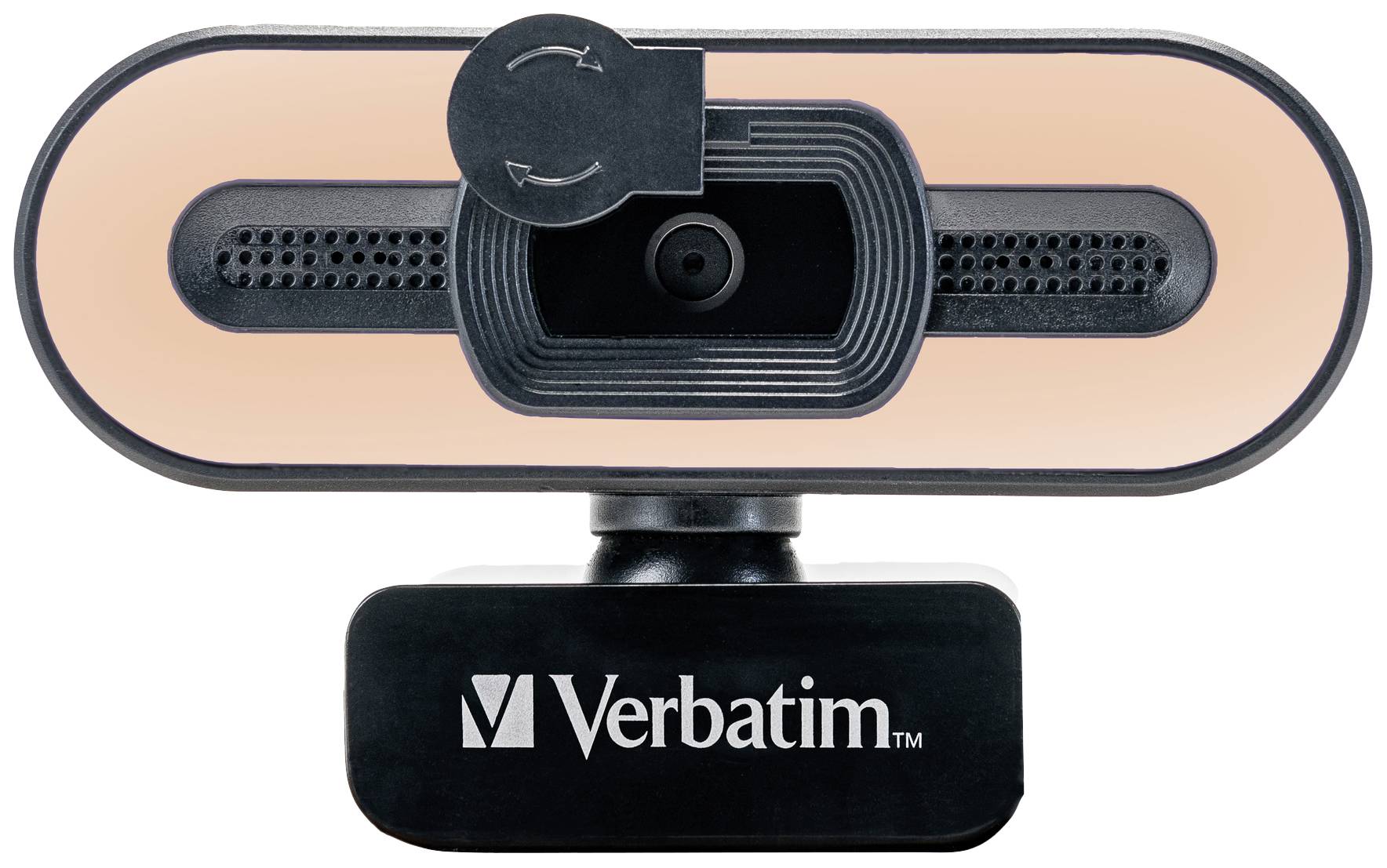 Webcam Verbatim AWC-02, Full HD 1080p, noire 2560x1440, 30 FPS, USB, cache de confidentialité, légère, version...-1