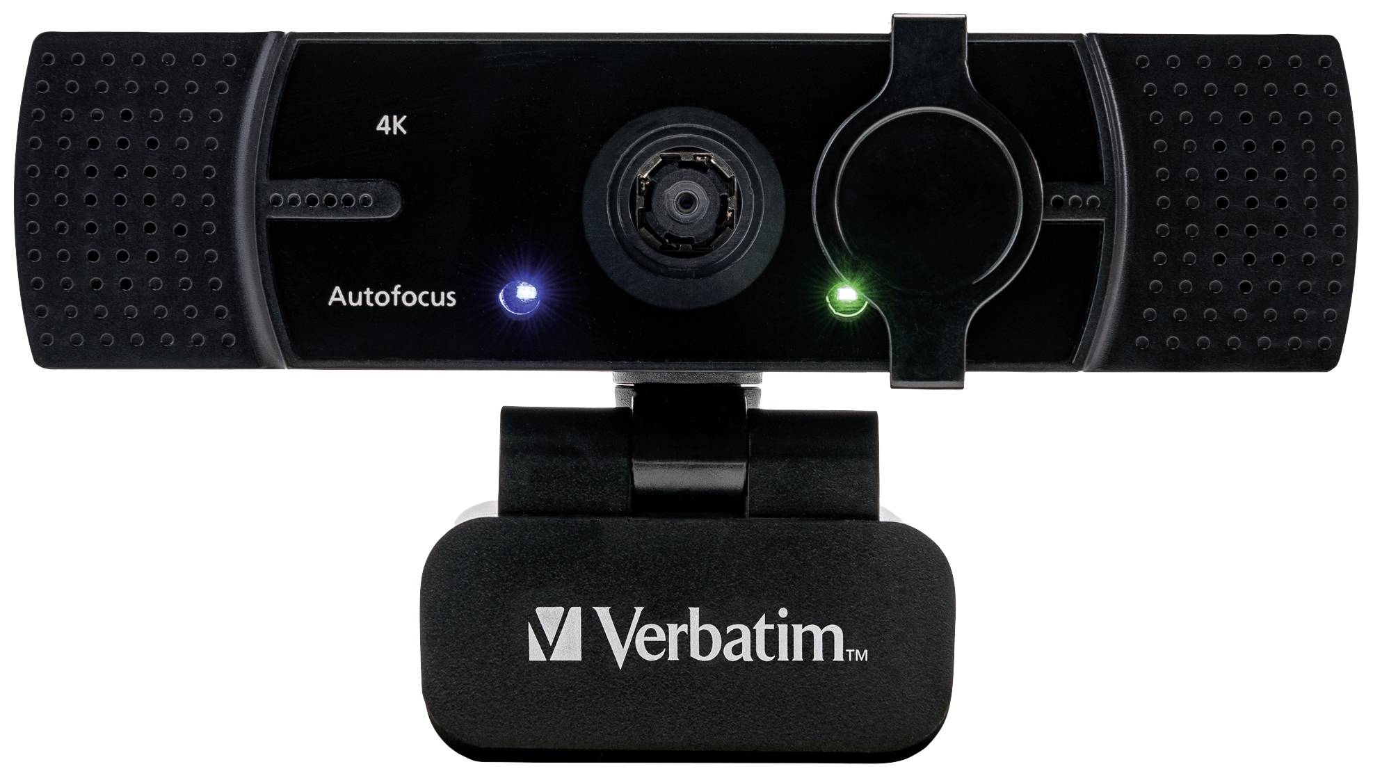 Webcam Verbatim AWC-03, 4K Ultra HD, noire 3840 x 2160, 30 images/s, USB, obturateur de confidentialité, version...-1