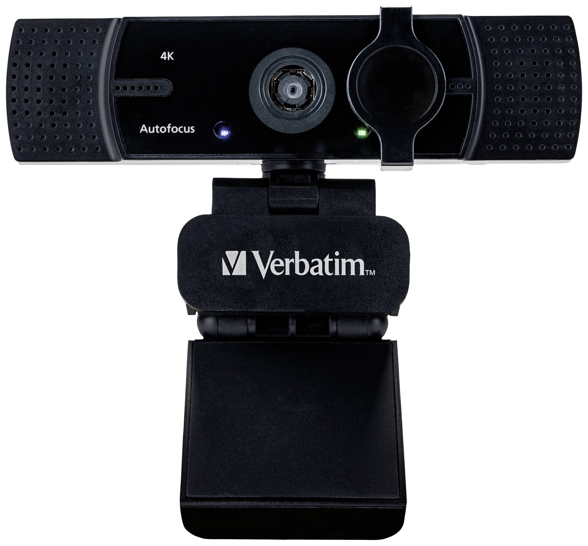 Webcam Verbatim AWC-03, 4K Ultra HD, noire 3840 x 2160, 30 images/s, USB, obturateur de confidentialité, version...-2