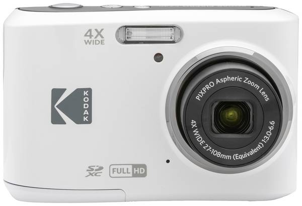 Kodak Pixpro FZ45 Friendly Zoom Appareil photo numérique 16 Mill. pixel Zoom optique: 4 x blanc  vidéo Full HD, HDR-Video, batterie intégrée