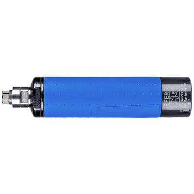 Un fraiseur pneumatique bleu avec un embout noir, positionné sur le côté. Adapté pour l'usinage des métaux et les outils industriels.