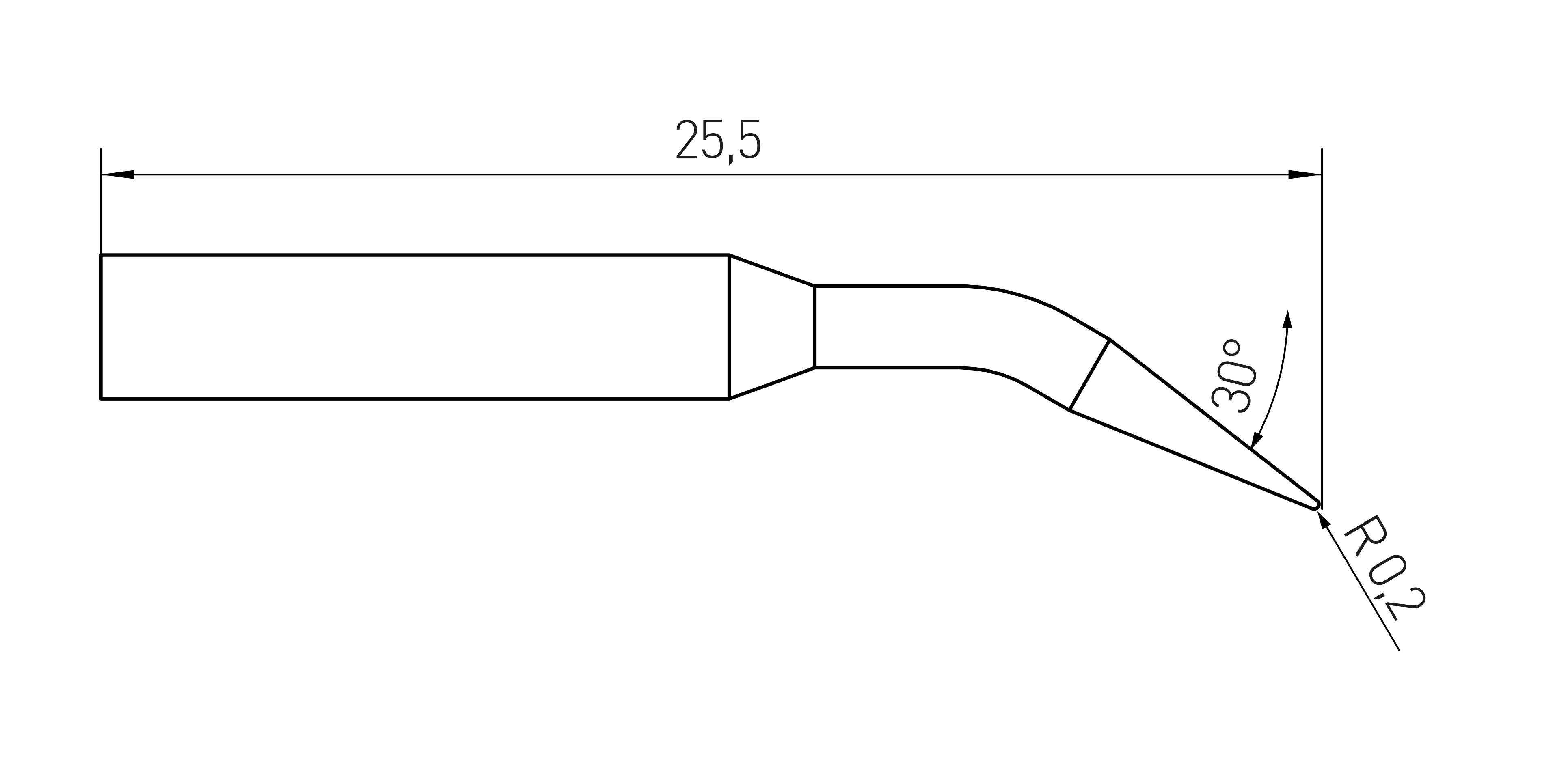 Weller RTMS 004 C X M Panne de fer à souder conique Taille de la panne 0.40 mm Contenu 1 pc(s)-1