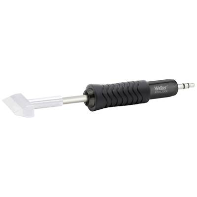 Fer à souder avec manche noir et pointe interchangeable, adapté aux travaux de soudure précis en électronique et artisanat.