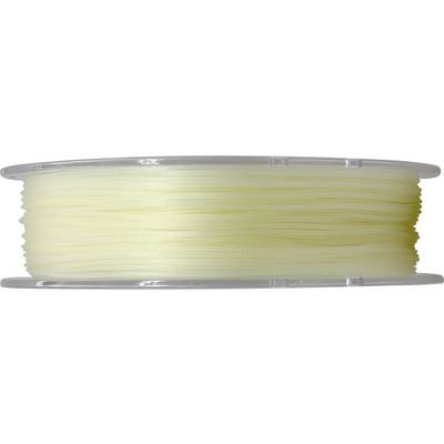 Un rouleau de filament jaune pour imprimante 3D.