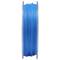 Une bobine de filament bleu, souvent utilisée pour les imprimantes 3D, placée verticalement.